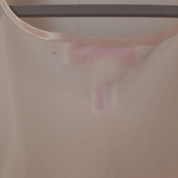 XL Oscar de la Renta Pink Label Y2K Cream Nightgown Slip Lingerie Lace Embroider - Picture 8 of 8